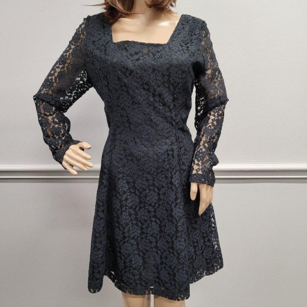 Dramatix Vintage Black Lace Dress Size 9